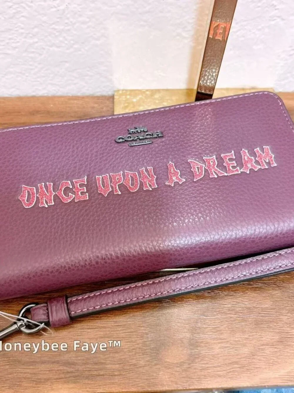NWT Disney Coach Long Zip Around Wallet Once Upon A Dream Sleeping Beauty CD971